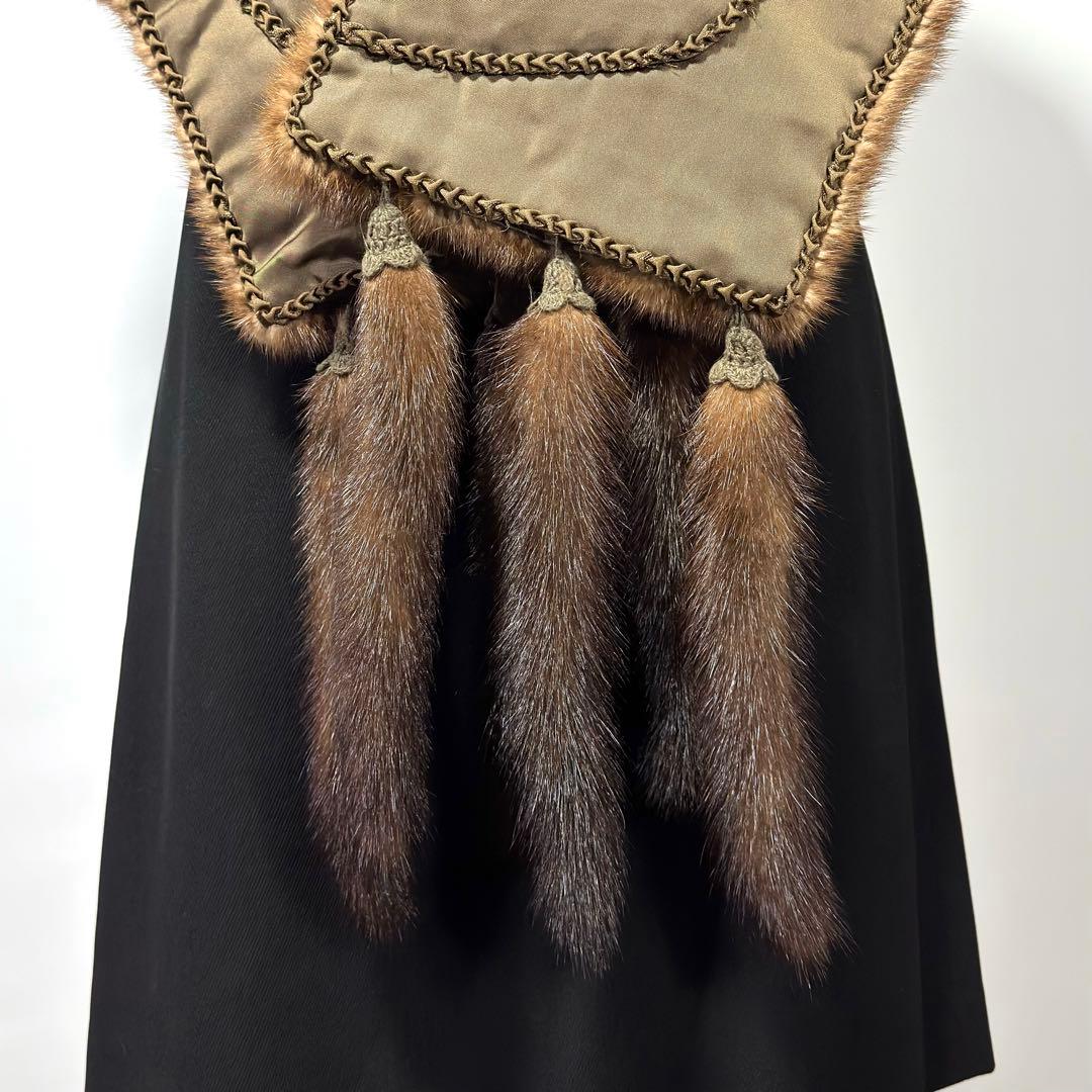 【高級】Pastel Mink パステルミンク ファーショール ミンクテール