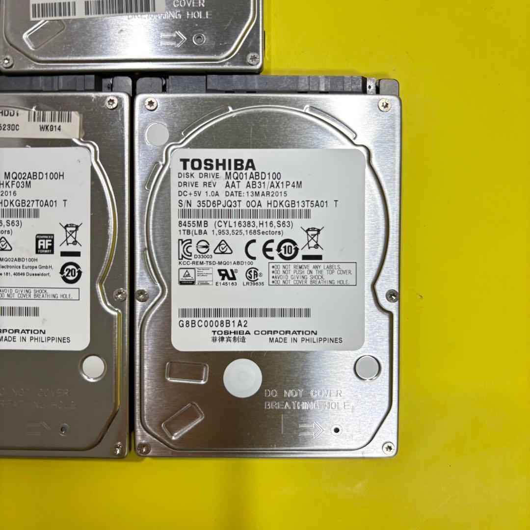 【1TB】【TOSHIBA製 統一‼】★動作良好★2.5インチ★内臓HDD★