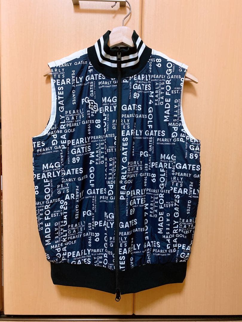 新品♡ パーリーゲイツ リバーシブル ベスト 4way 中綿 ダウン 総柄