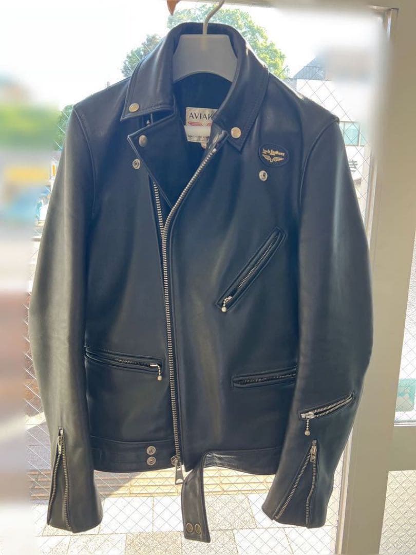 【松本潤着用】ルイスレザー　サイクロン441　タイトフィット　サイズ＝32 牛革