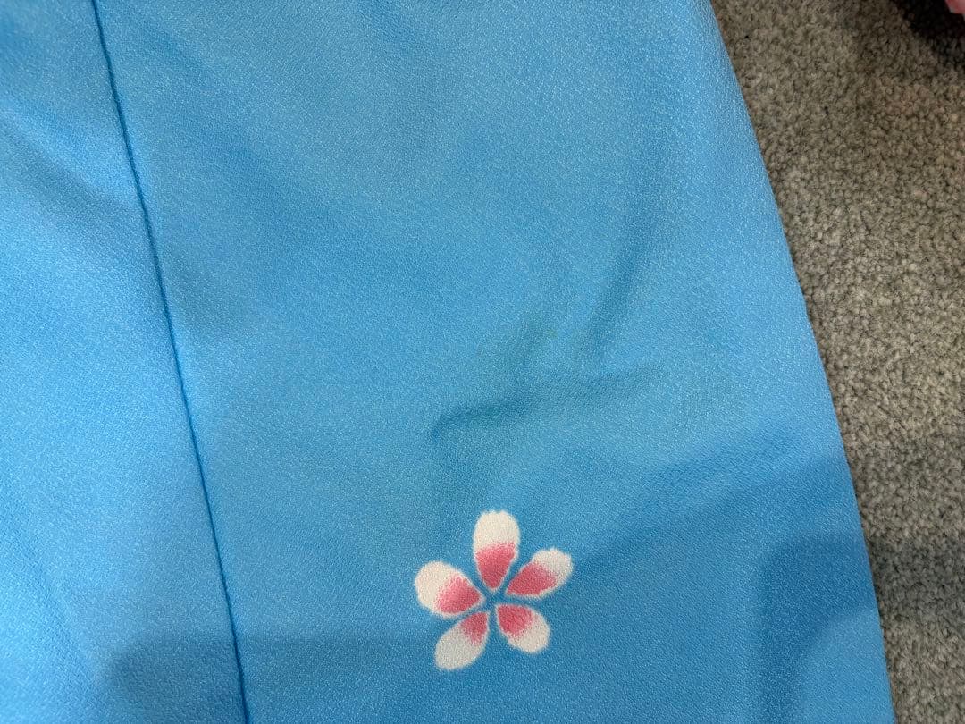 七五三 3歳 女の子 花柄刺繍着物 花車 長襦袢刺繍半衿付き