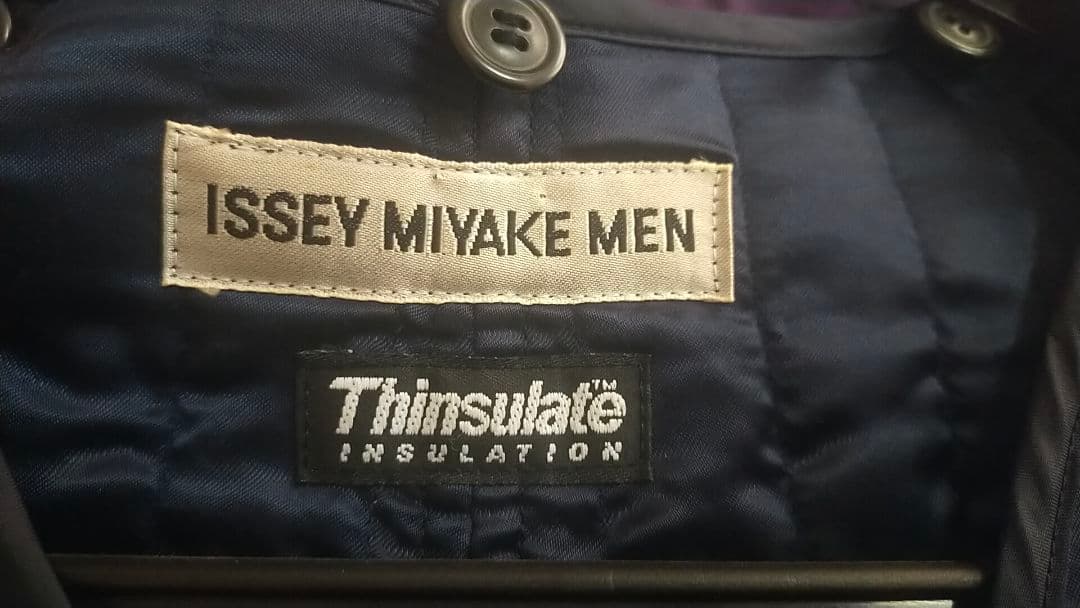 【ISSEY MIYAKE MEN】ネイビー ロングコート キルティング