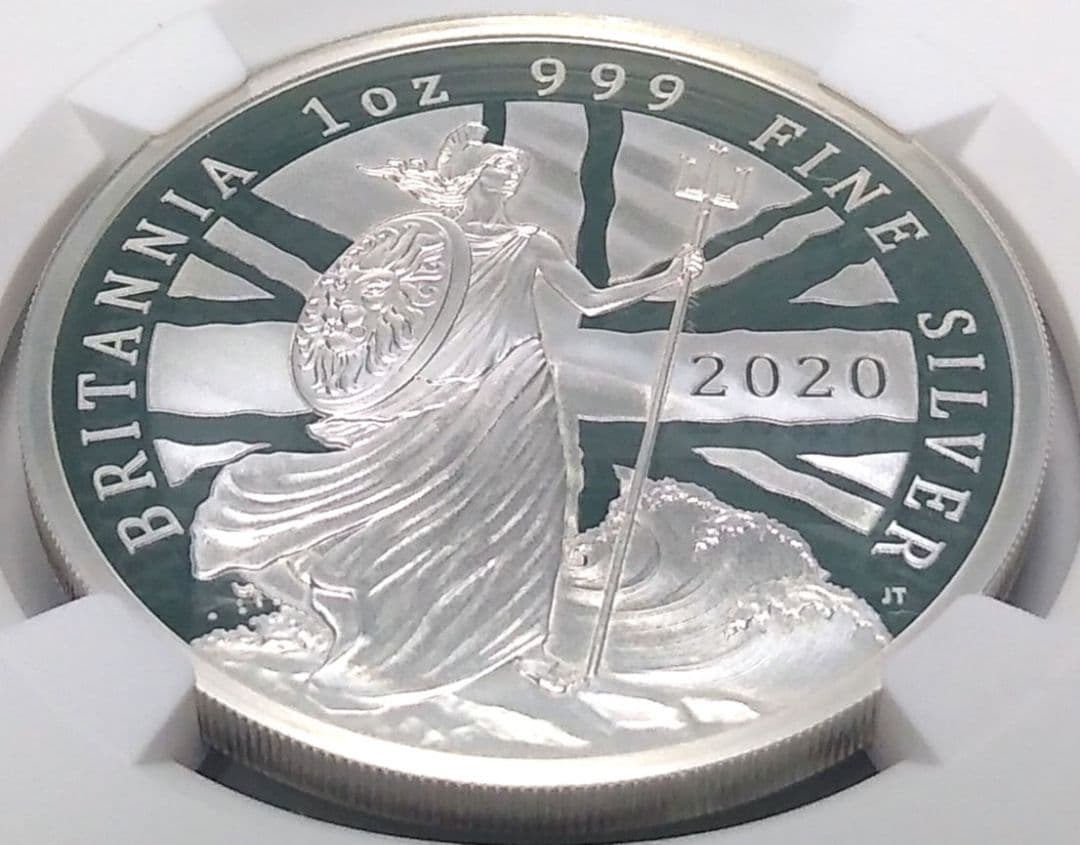 2020 イギリス ブリタニア 1オンス 2ポンド 銀貨 NGC PF70 UC