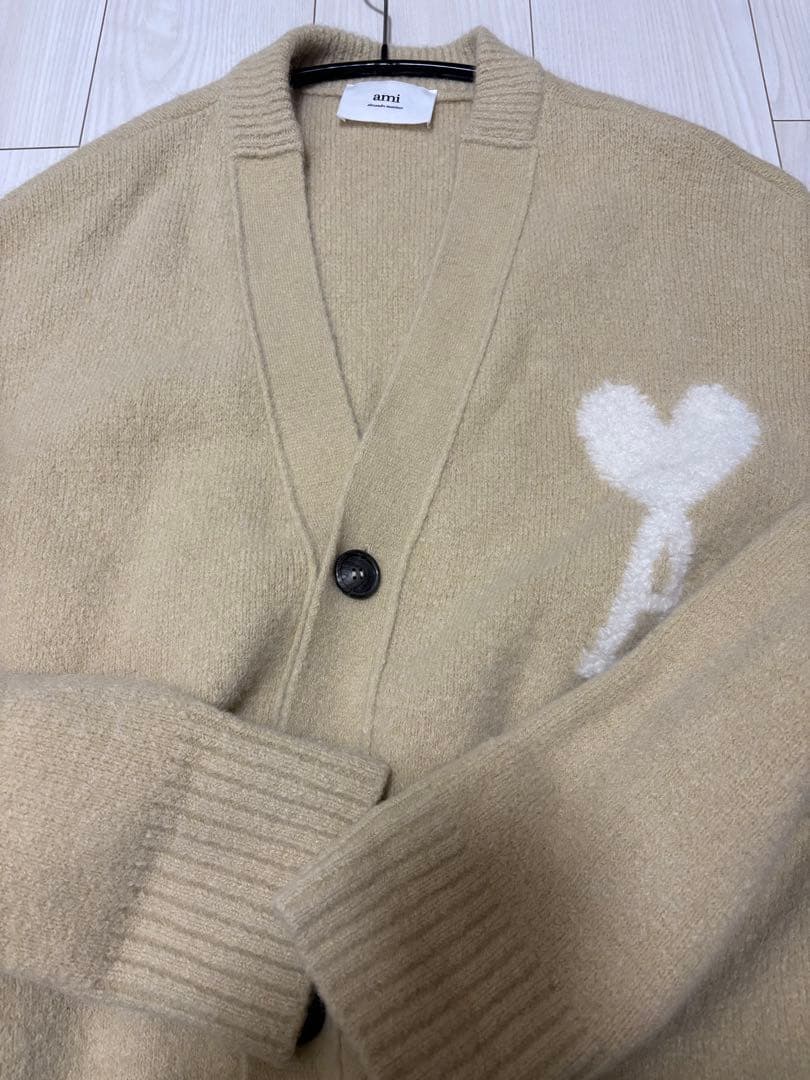 アミパリス　カーディガン　アルパカ イエロー M