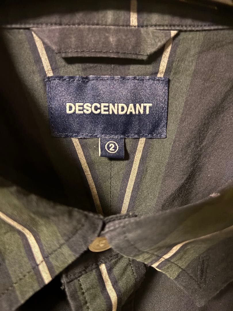 DESCENDANT チェック柄 半袖シャツ ネイビー