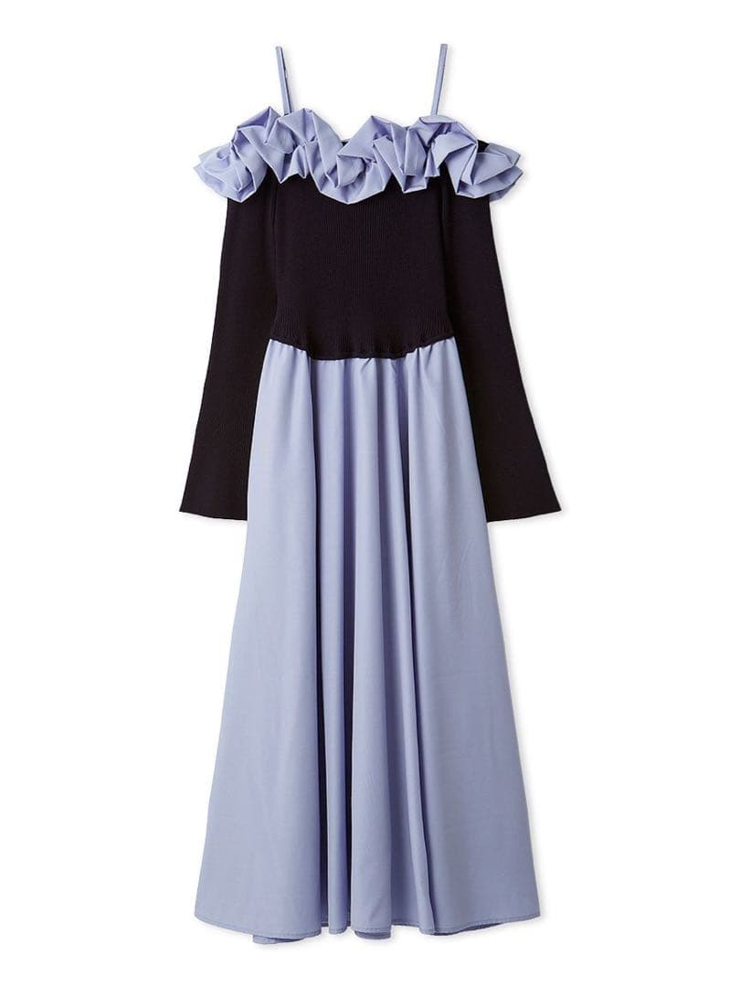 LILY BROWN フリルオフショルダー ロングワンピース