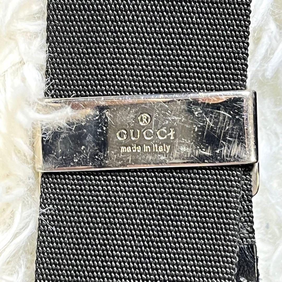 美品✨ GUCCI メッセンジャーバッグ 黒 キャンバス レザー A4収納可能