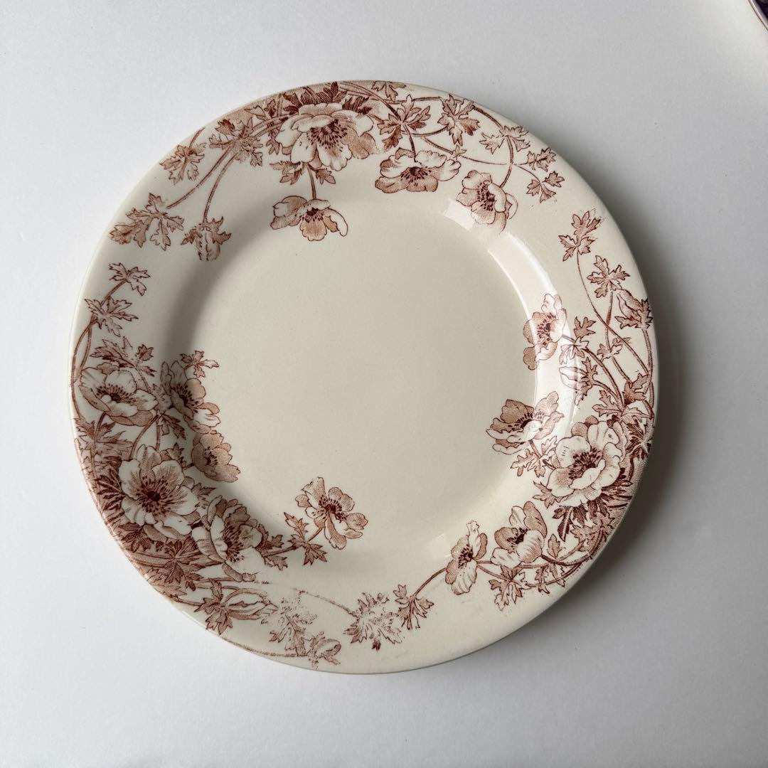 美品 フランスアンティーク Gien ジアン Anemones アネモネ