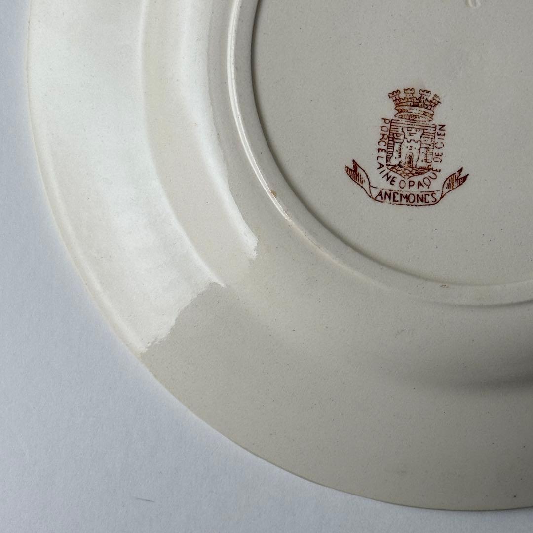美品 フランスアンティーク Gien ジアン Anemones アネモネ