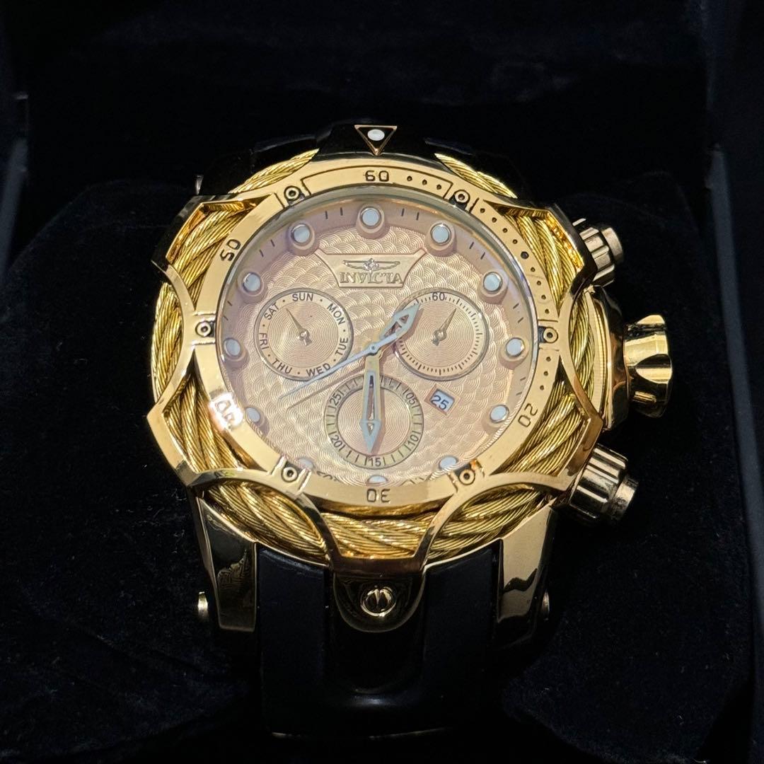 『希少』 INVICTA インヴィクタ NO.8161 GOLD 金 時計