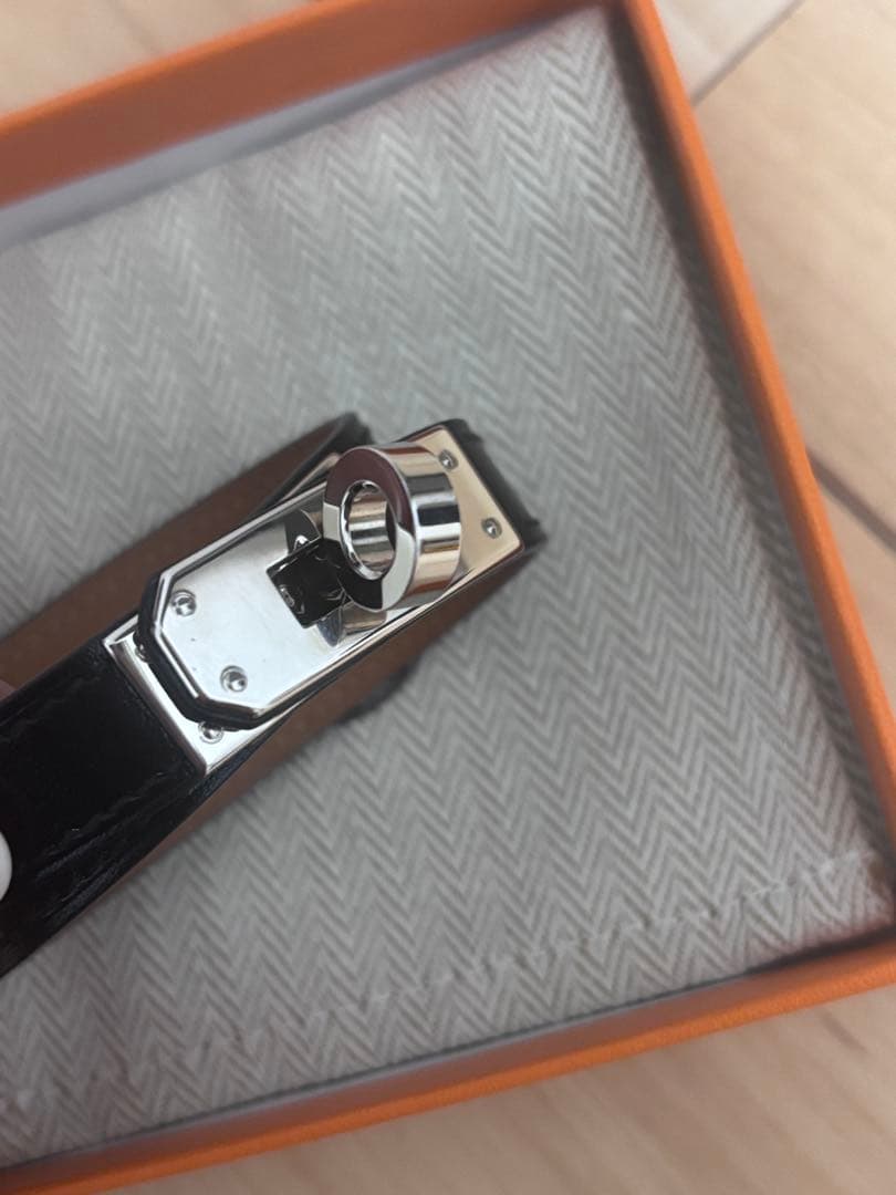 HERMES エルメス　ケリー　ドゥブルトゥールブレスレットブラック　T3