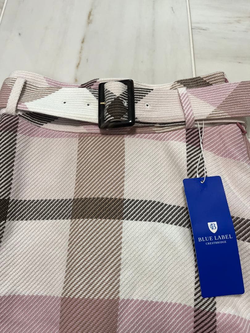 バーバリーブルーレーベル　チェックリリヤーン ツイードスカート【新品未使用】