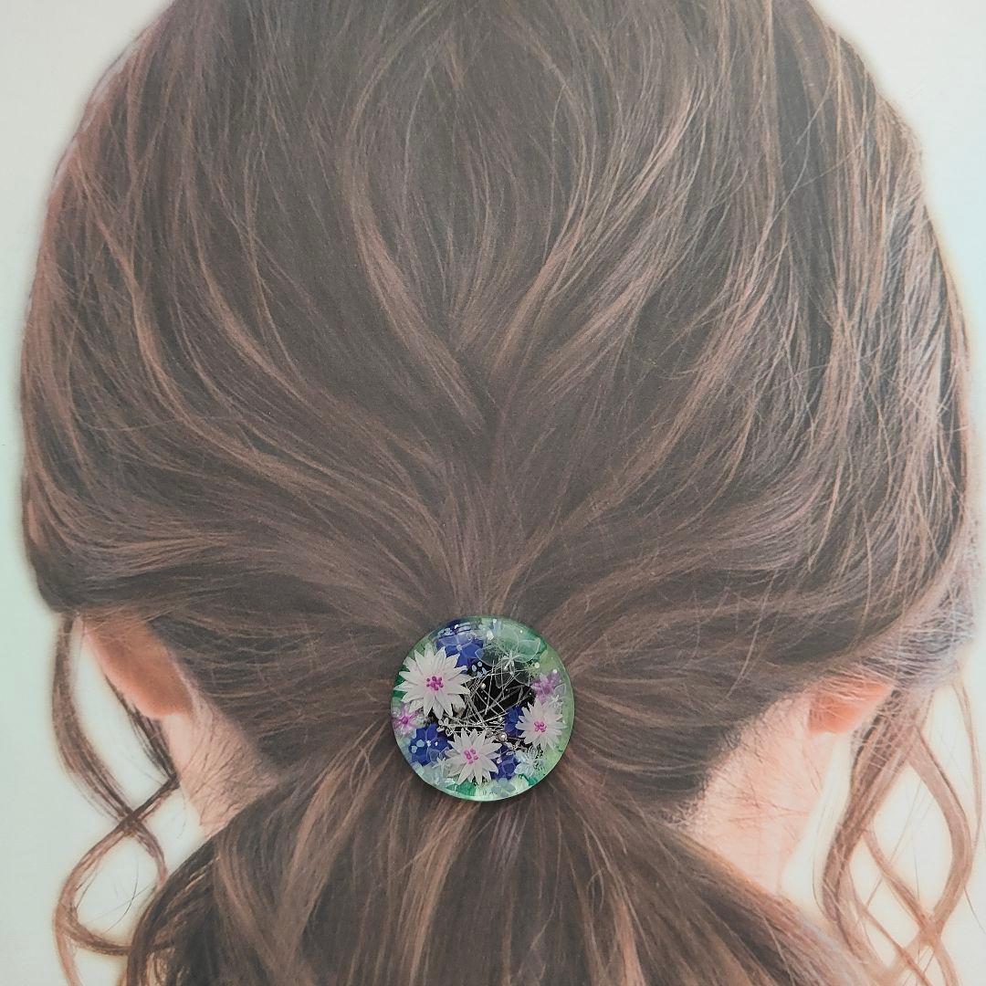 【902】ハンドメイド　レジン　ヘアゴム　ポニーフック