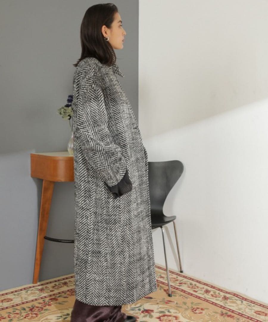ROSE BUD mici ツィードロングコート