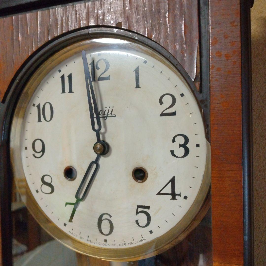 値下！分解ムーブメント洗浄注油動作確認！meiji ゼンマイ 振り子時計 可動品