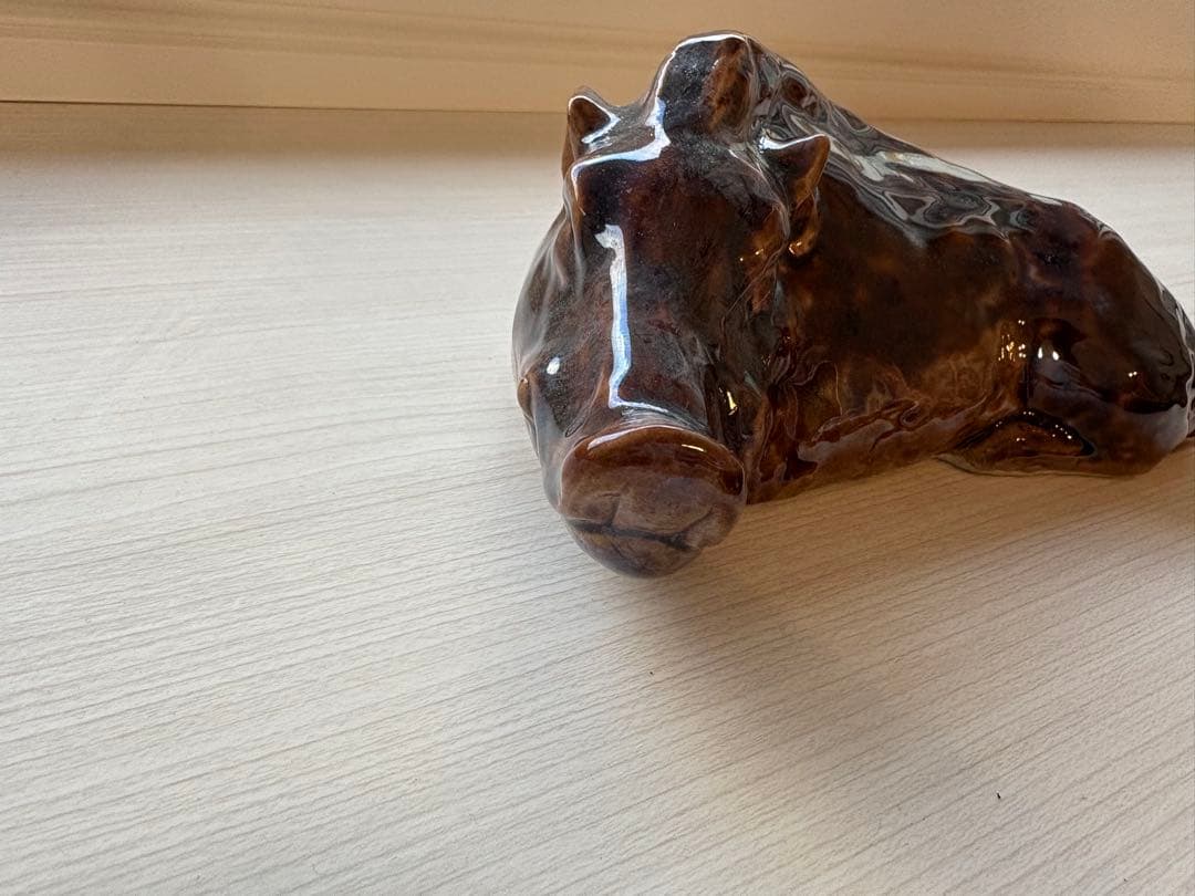 猪　いのしし　置き物　徳田八十吉