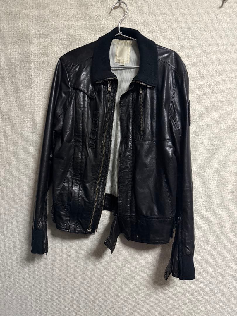 diesel DIESEL ブラックレザージャケット archive