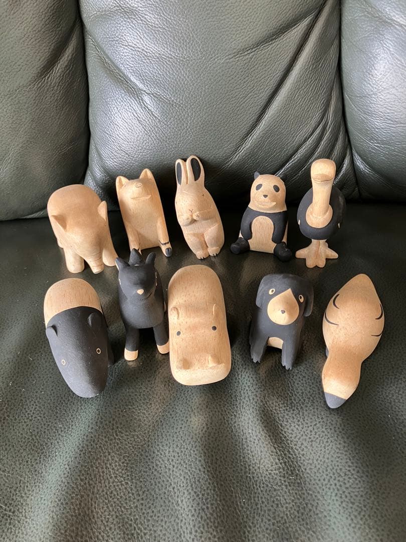 T-Lab. ポレポレ　木製動物置物 10体セット