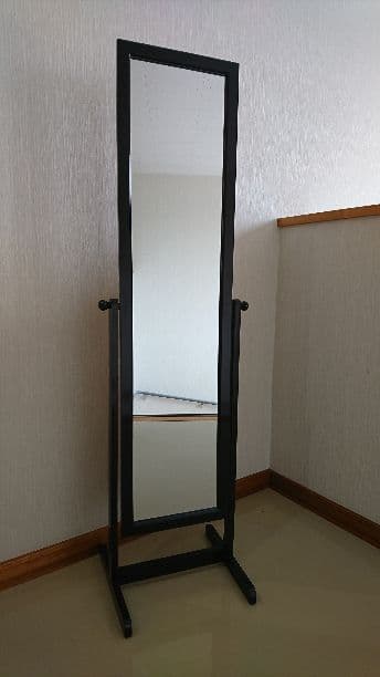 姿見スタンドミラー(ブラック)