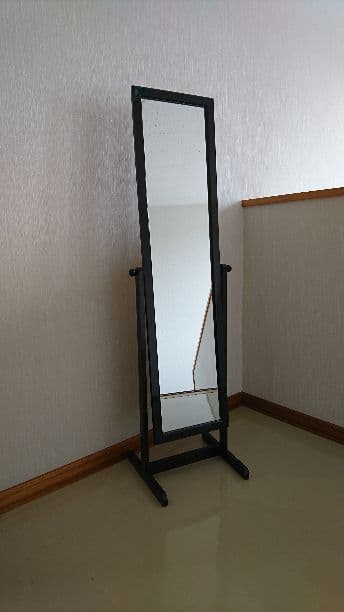 姿見スタンドミラー(ブラック)