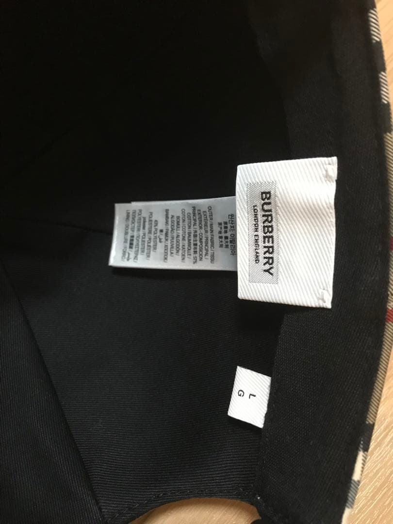Burberry バーバリー　チェック柄 ベースボールキャップ　L 60