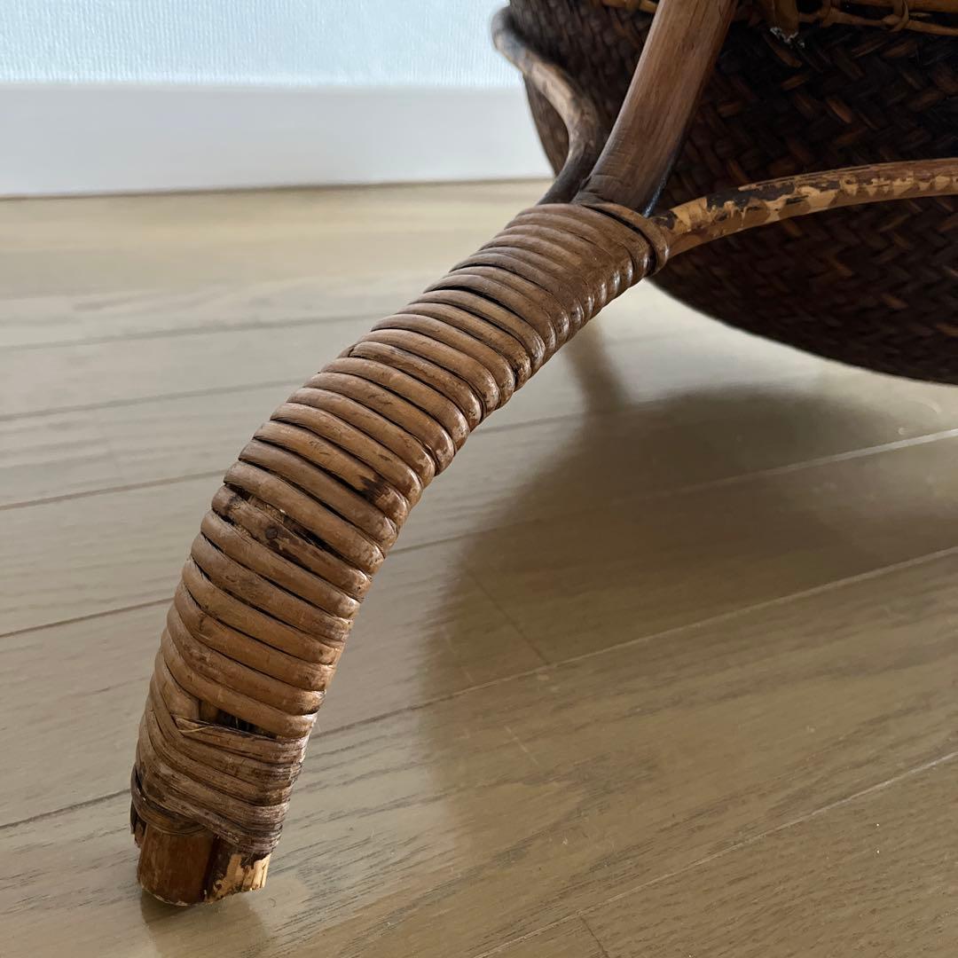 ラタン　アジアン　カゴ　3段