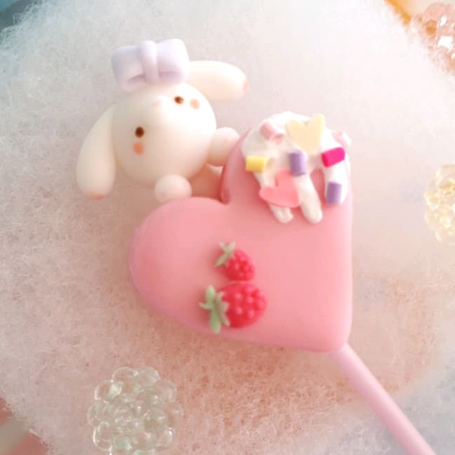 ハートマカロンロリポップ♡垂れみみうさぎちゃん
