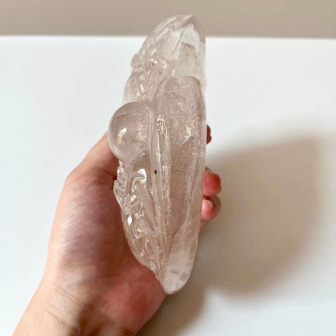 水晶　龍　縁起物　石　石製　石彫　石彫り　置物