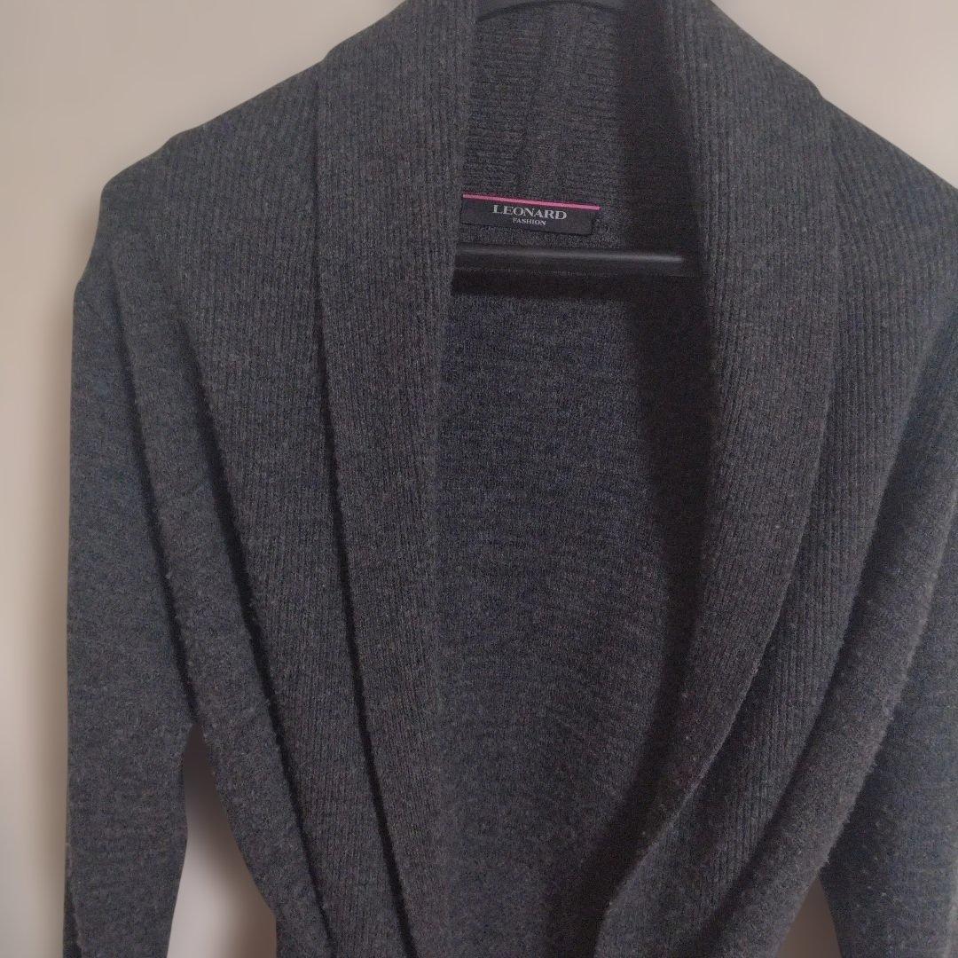 Leonard　レオナールカシミア混 　　　　　ロングカーディガン