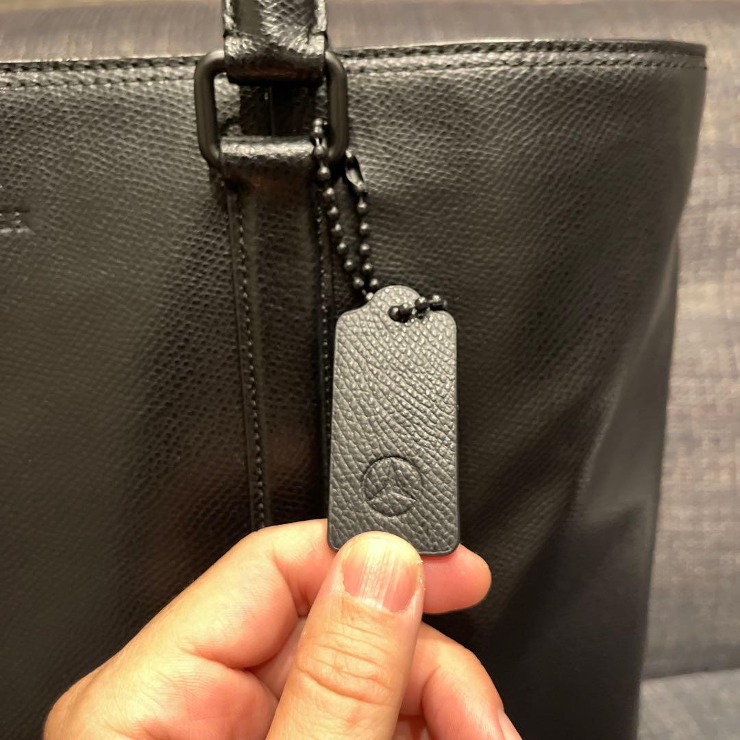 【期間限定値下げ！】美品メルセデス× COACH ブラック トートバッグ レザー