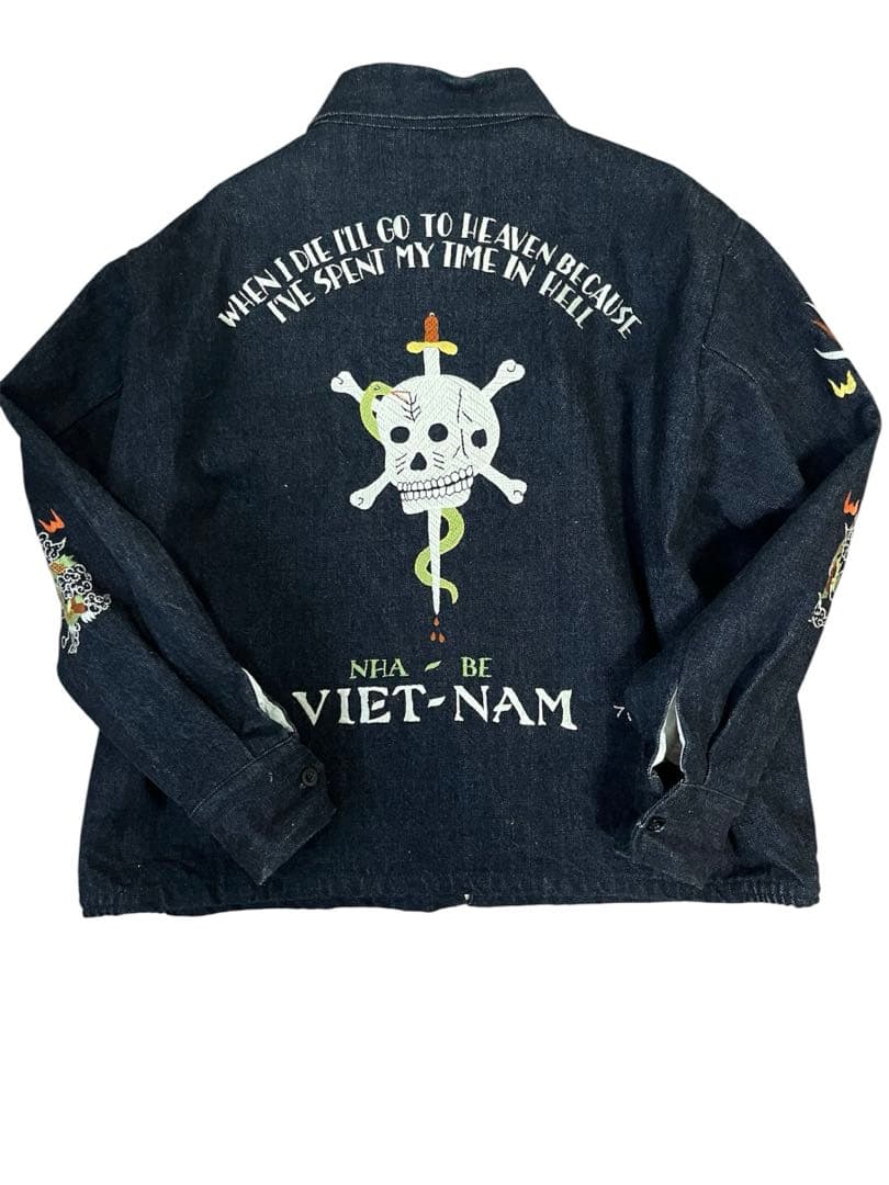 TWO FACE FUKUOKA 限定 インディゴデニムベトジャン XL