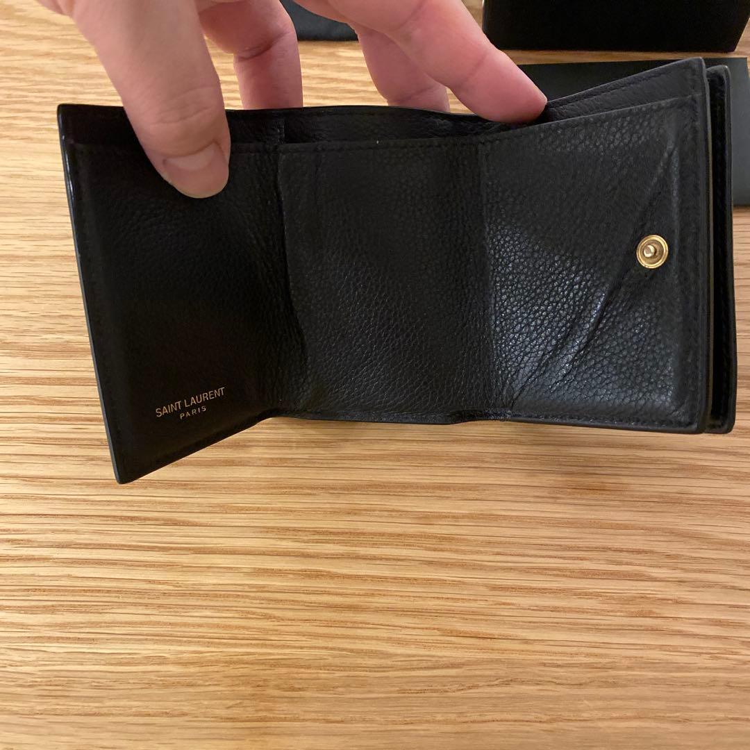 SAINT LAURENT 三つ折り財布 ブラック