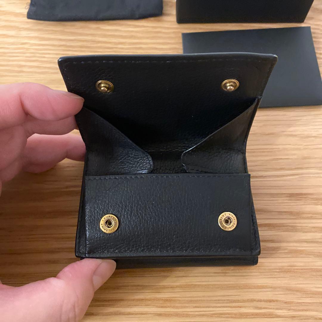 SAINT LAURENT 三つ折り財布 ブラック