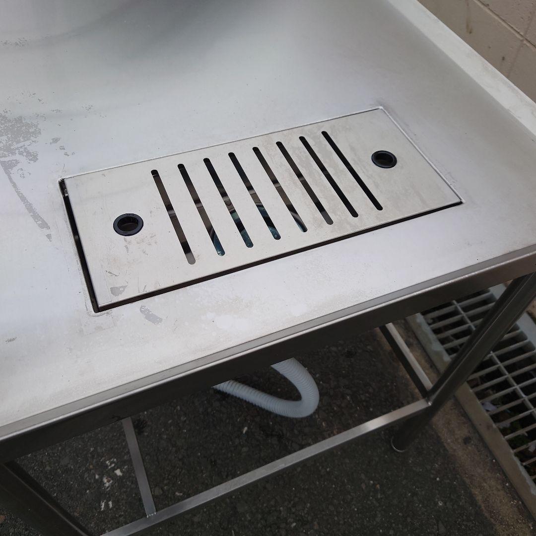 未使用 業務用 シンク付 ステンレス 作業台 水切り台 調理台