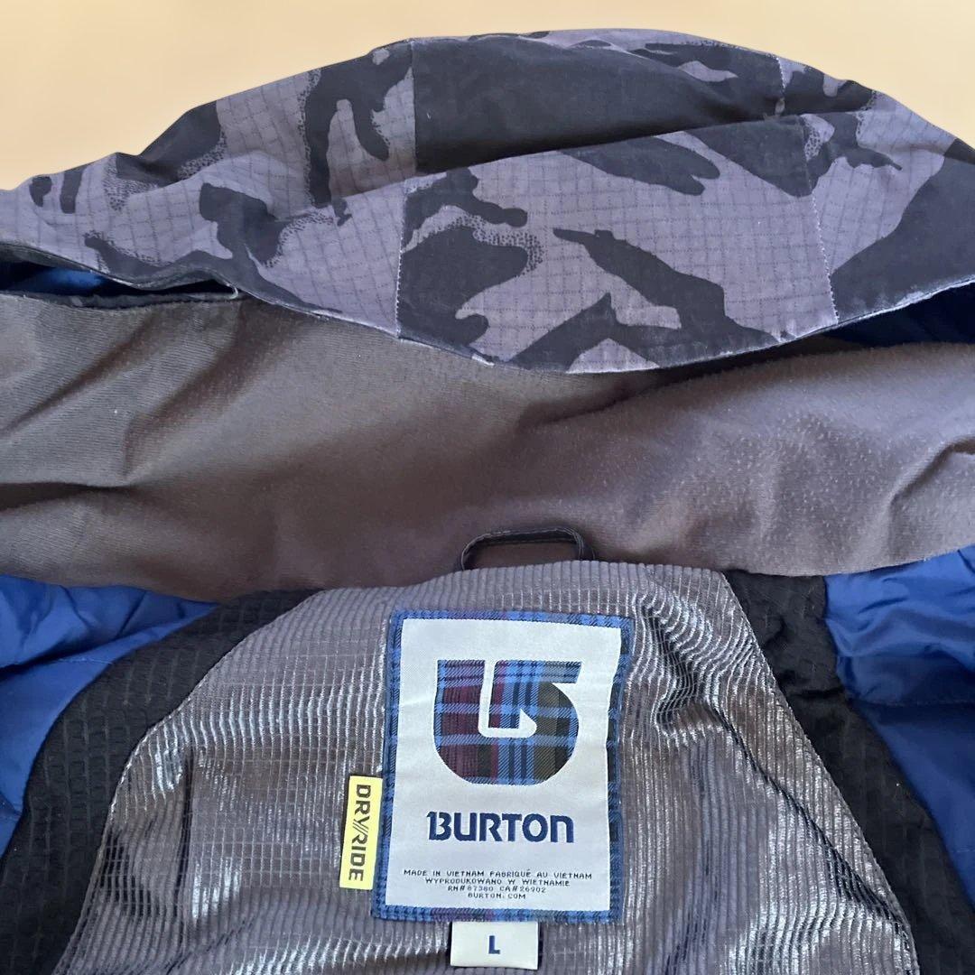 Burton 迷彩柄 スノーボードウェア Lサイズ上下セット