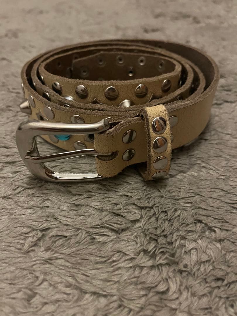 Jaded london スター スタッズ ベルト レザー 白