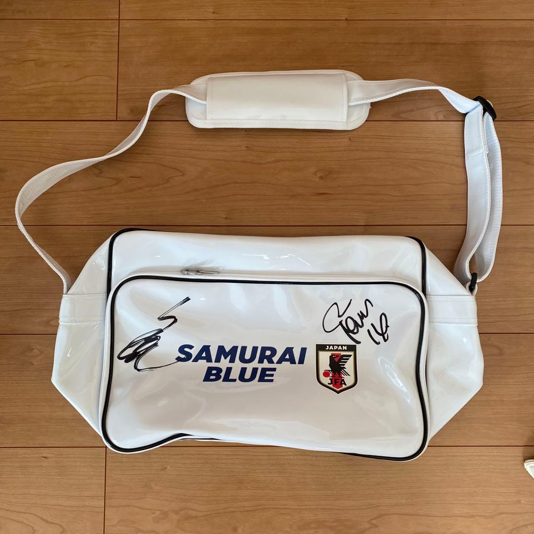 サッカー 日本代表 サムライブルー スポーツバッグ 直筆サイン入り