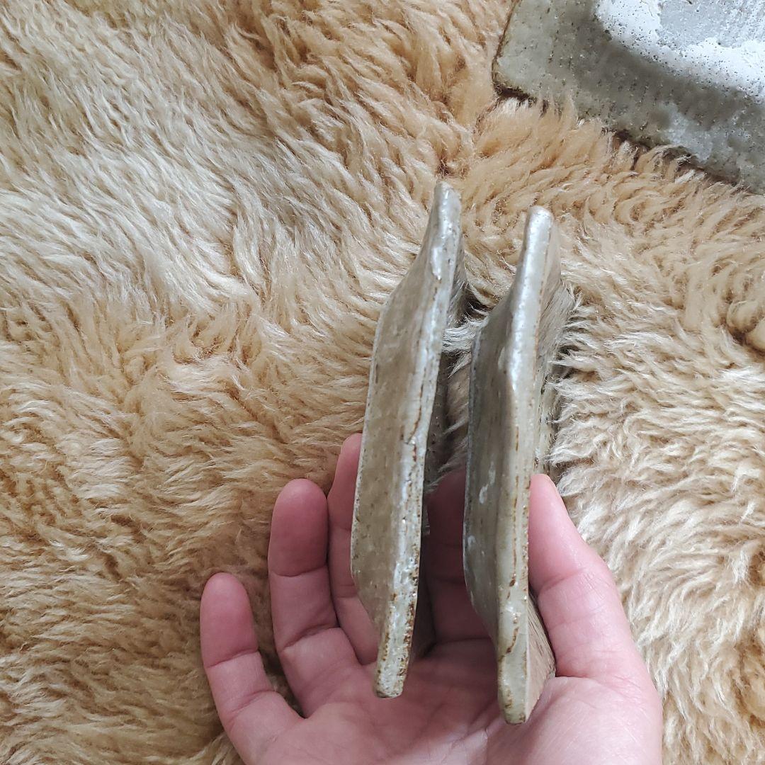 灰釉銘々皿