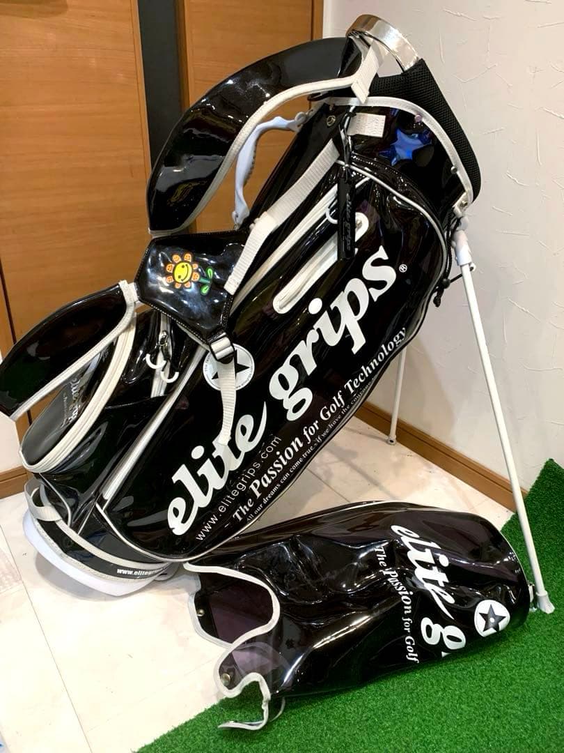 希少　完売　限定　エリート　スタンドキャディバッグ　クリアブラック