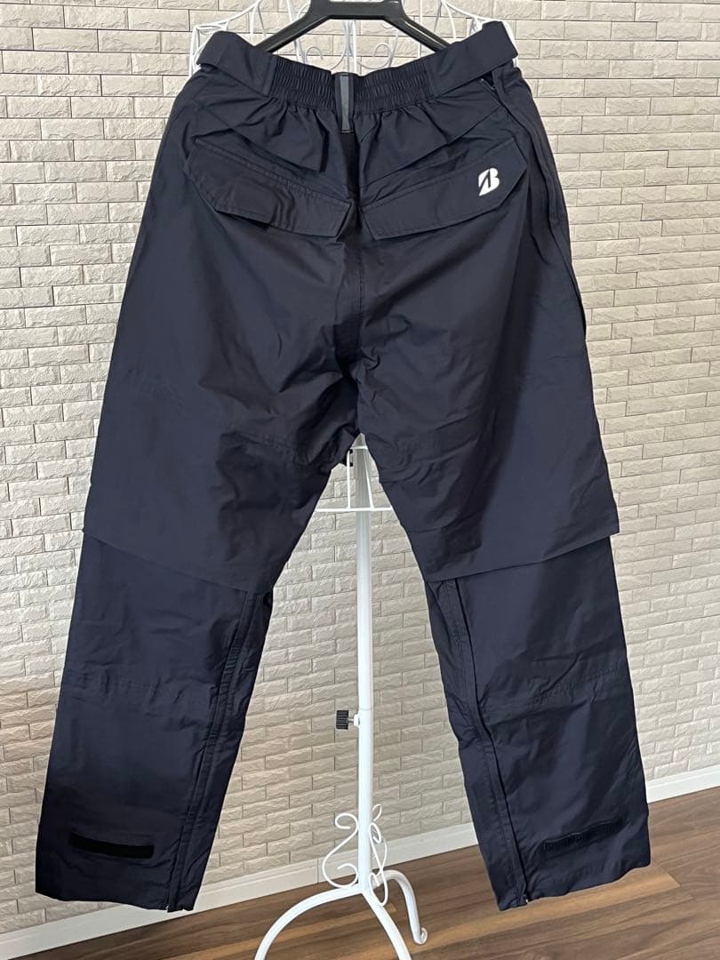 美品 BRIDGESTONE GOLF レインウェア ブラック/レッド