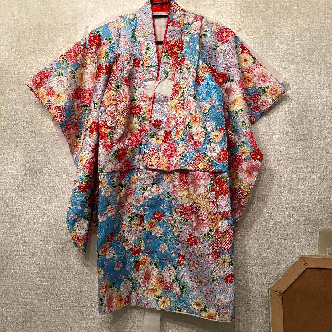 ３歳　七五三用着物と被布　6点セット　画像追加しました。