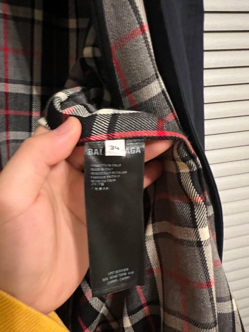 BALENCIAGA ネイビー トレンチコート