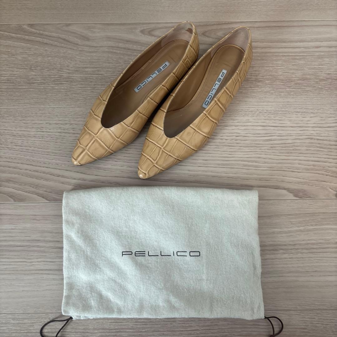 PELLICO ベージュ パンプス 保存袋付き