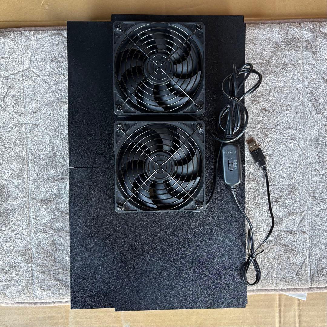 ハイエース 換気扇 2連 ４型 防虫ネット + バッテリーケース付 運転席側