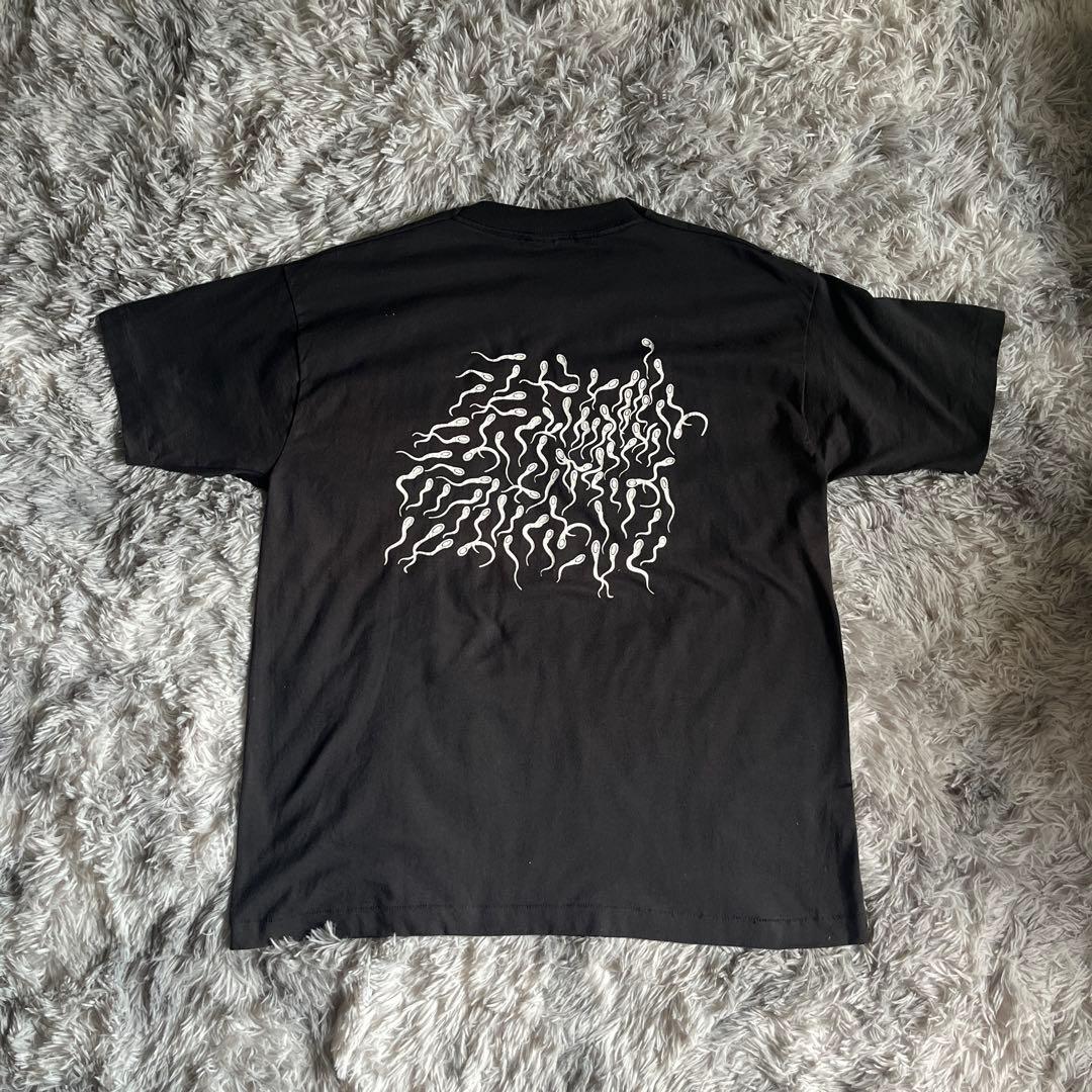 90's vintage 精子　エロ　Tシャツ　両面　希少　レア　着画あり
