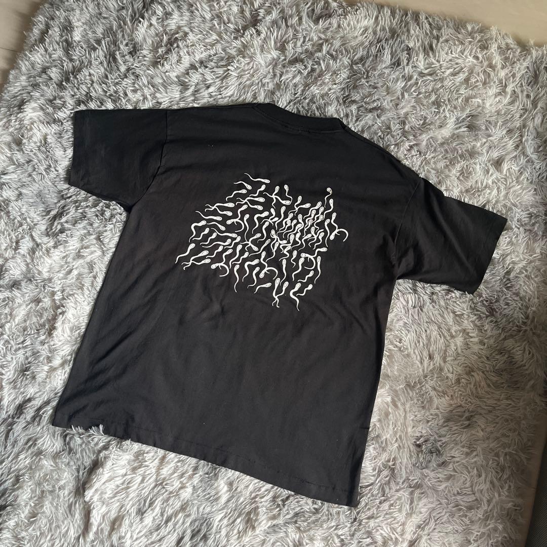 90's vintage 精子　エロ　Tシャツ　両面　希少　レア　着画あり