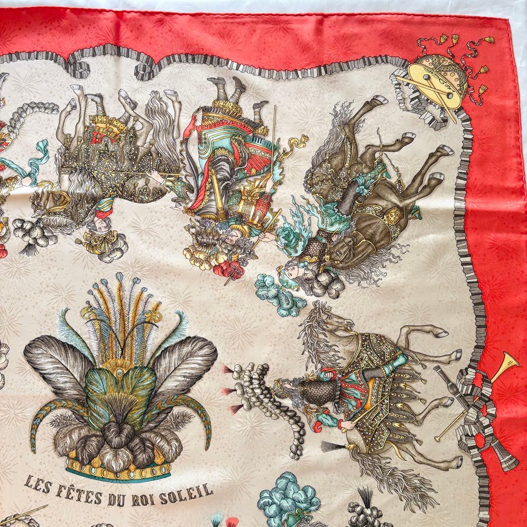 HERMES エルメス スカーフ カレ90 王の祝祭 美品 LES FÊTES