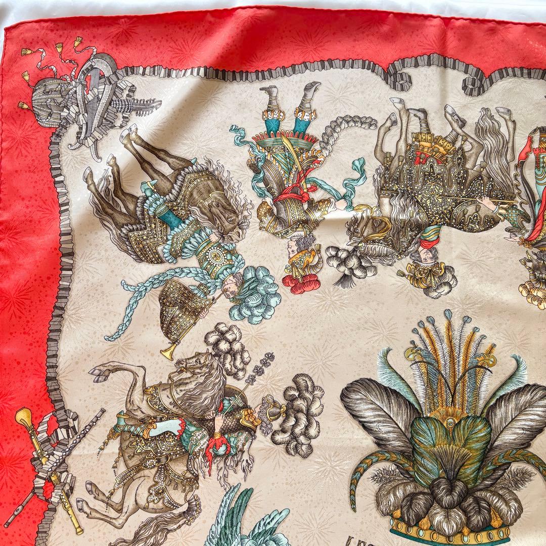 HERMES エルメス スカーフ カレ90 王の祝祭 美品 LES FÊTES