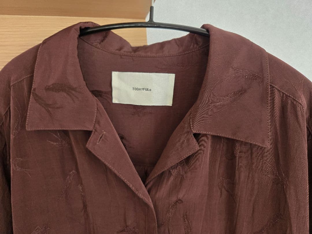 todayful swallow satin shirts スワローサテンシャツ