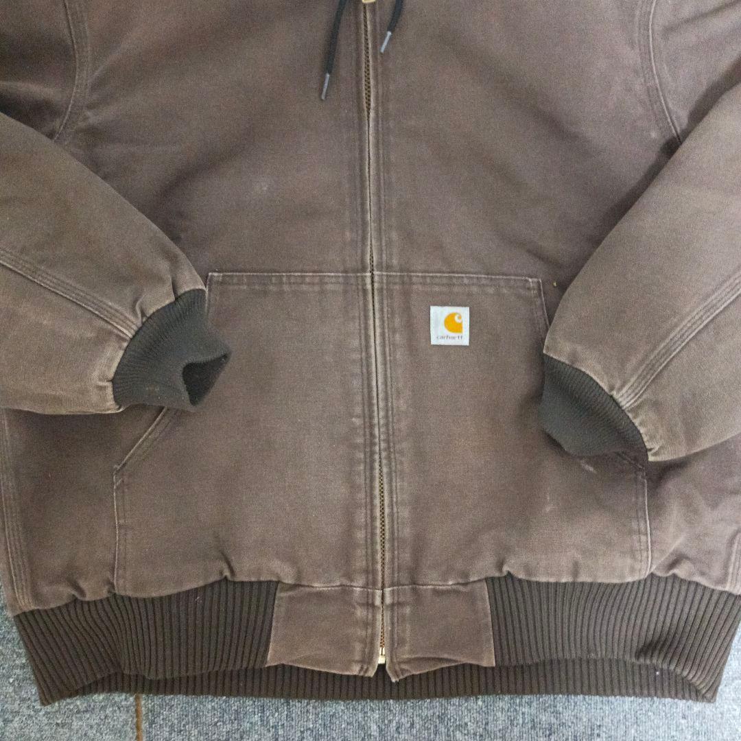 Carhartt ブラウンジャケット 迷彩フード